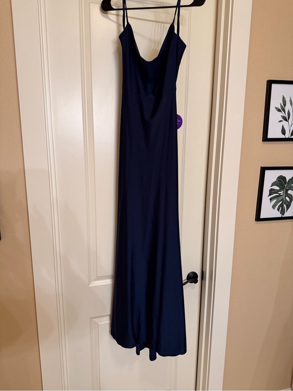 Windsor Midnight Blue Slip Maxi Dress with Cowl Neck